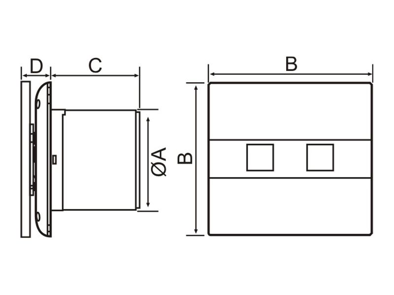 VENTILATOR KUPATILSKI CATA E-100 G BK 00900402 CRNI