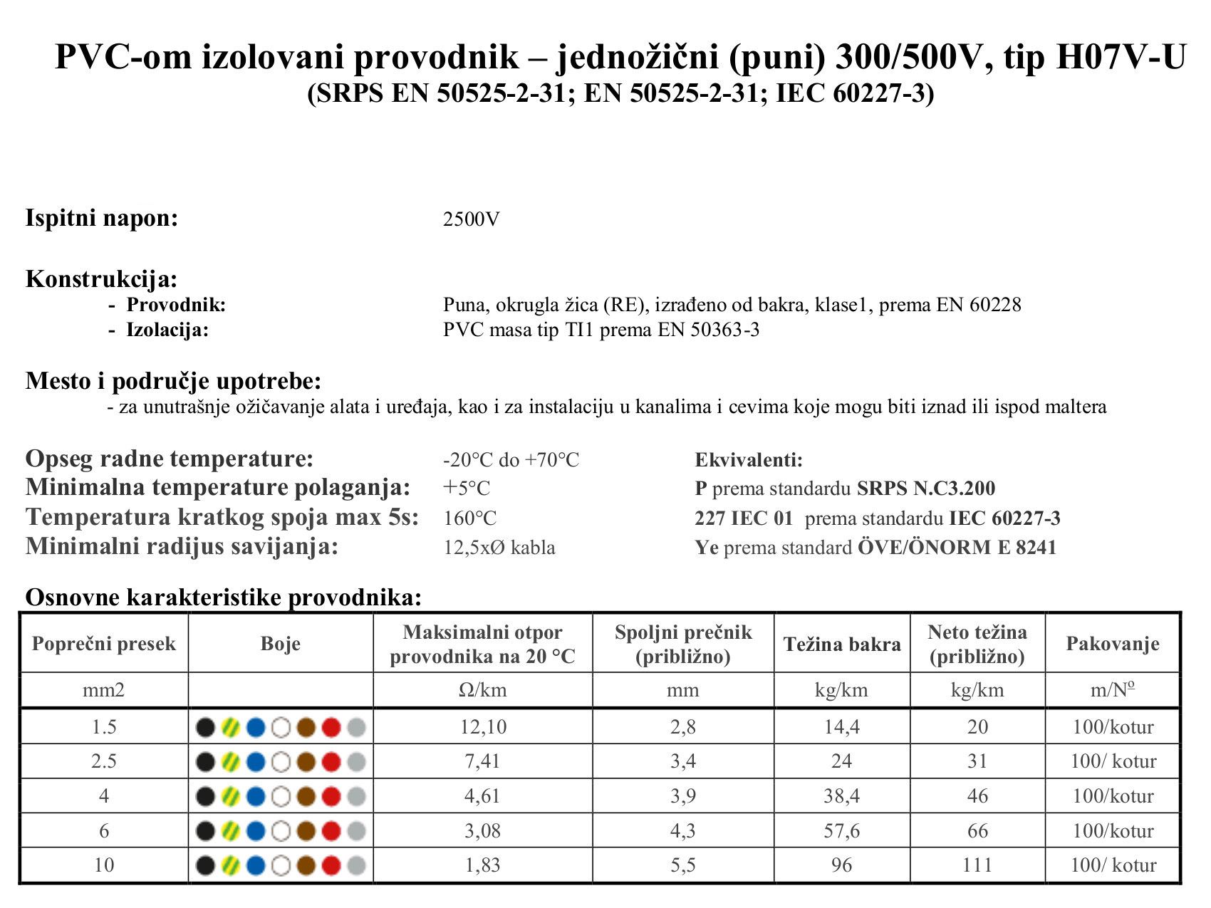 KABL P 1,5 braon