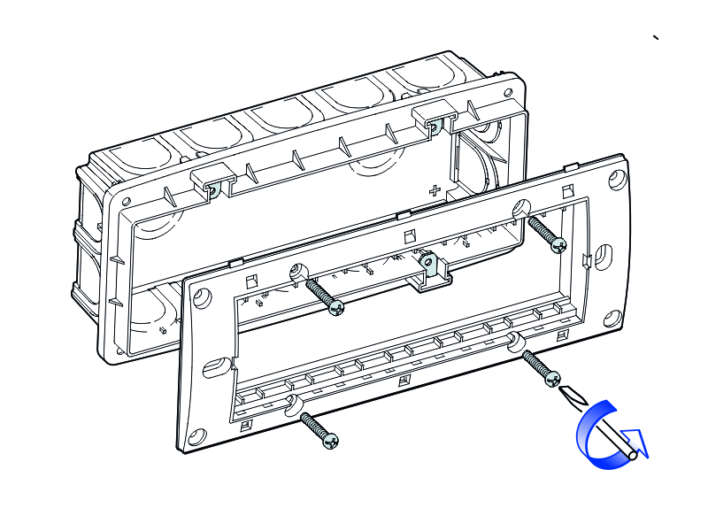 6523 KUTIJA MODULARNA TROSTRUKA U ZID