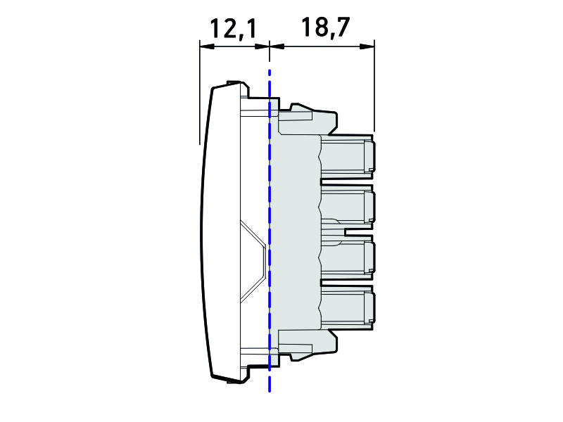 661.0 ALING MODE PRIKLJUČNICA TELEFONSKA RJ12 6/2 1M BELA