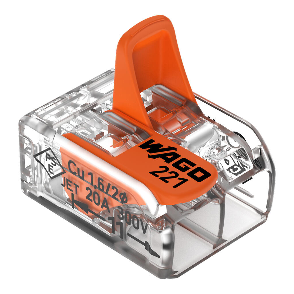 WAGO 221-412/995-016 KLEMA SA POLUGOM 2x0,2-4mm 450V/4kV/2 32A