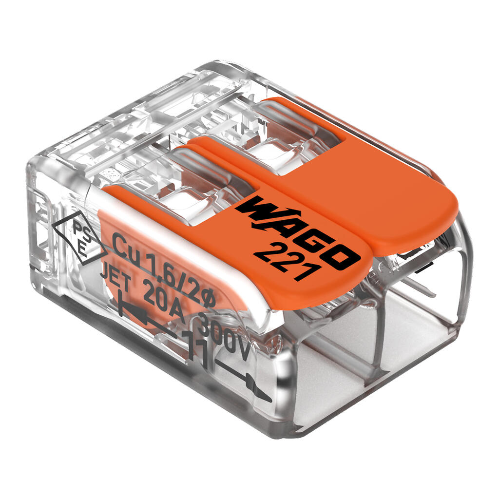WAGO 221-412/995-016 KLEMA SA POLUGOM 2x0,2-4mm 450V/4kV/2 32A