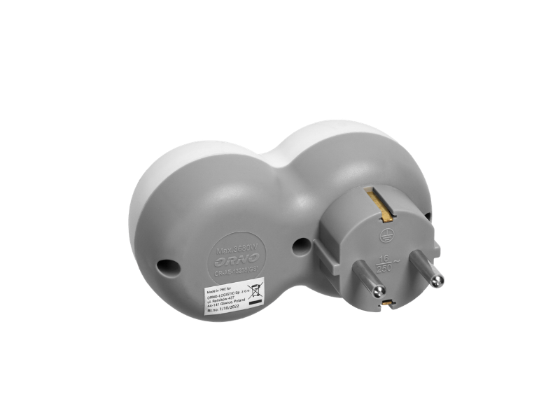 RAZVODNIK DVOSTRUKI BELO-SIVI,2x2P+E OR-AE-13238(GS)
