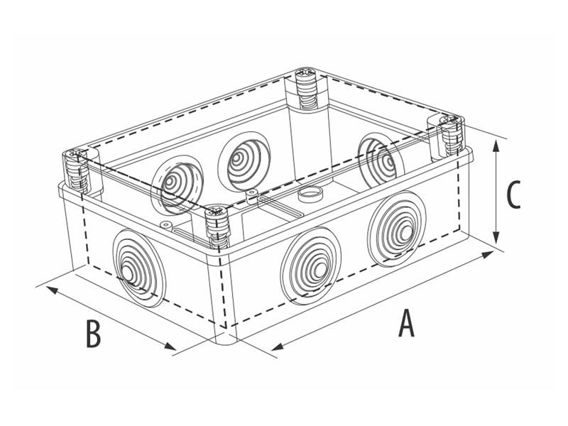 RAZVODNA OG KUTIJA SA VIJCIMA 100X100X60 IP65