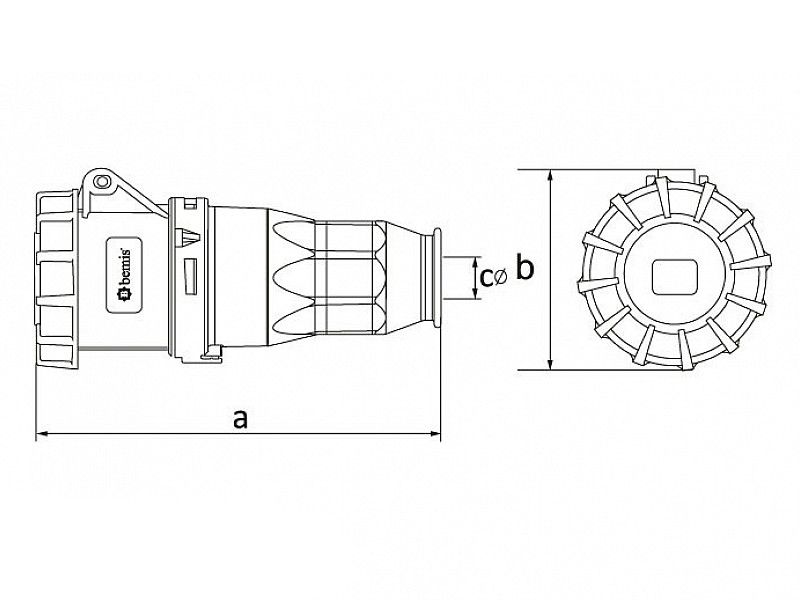 UTIČNICA VISEĆA UKO-UTO BEMIS IP67 16A 3P+E+N 380V BC1-1505-7312