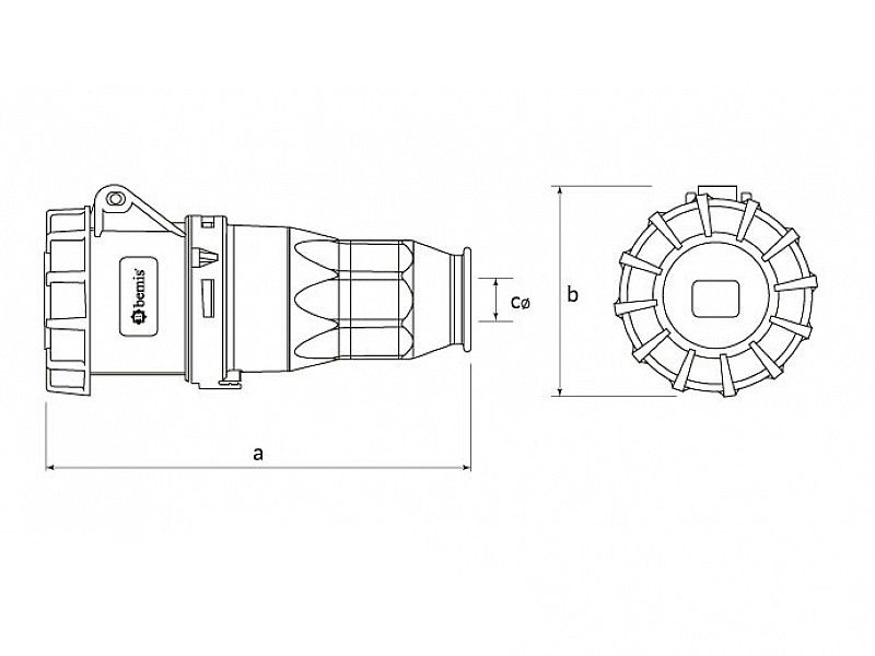 UTIČNICA VISEĆA UKO-UTO BEMIS IP67 32A 3P+E 380V BC1-3504-7312