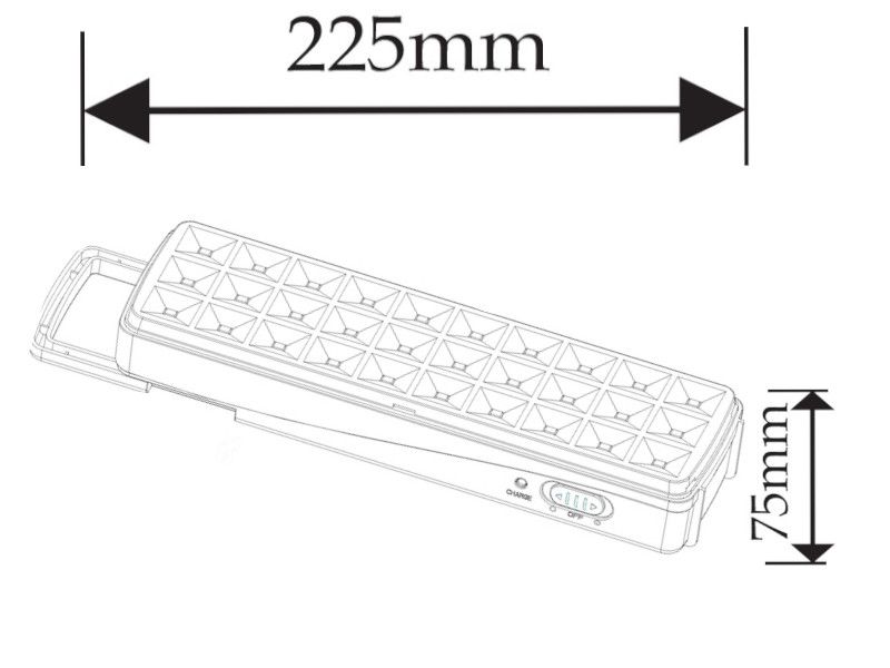 PANIK LAMPA LED 30 2128 SOLED 3.6V 1000mAh IP20